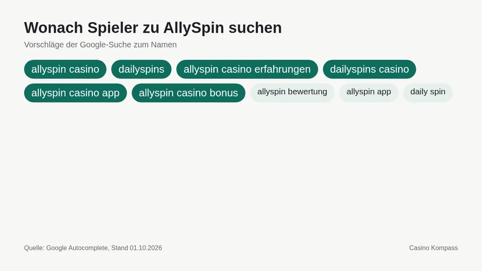 Google-Suchvorschläge zu AllySpin