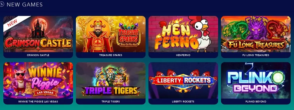 Heaps O Wins: Spielelobby (Screenshot von heapsofwinsplay.com)