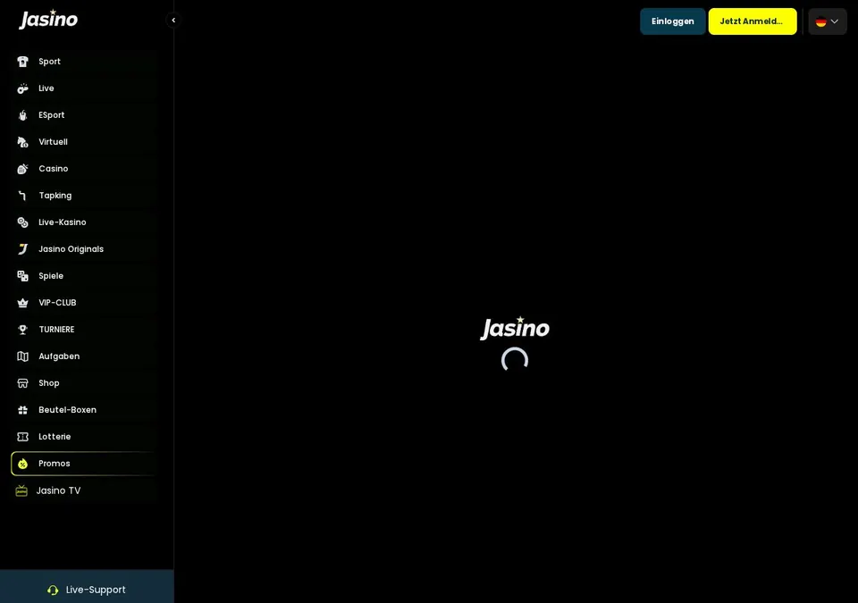 Jasino: Bonusseite (Screenshot von jasino.com)
