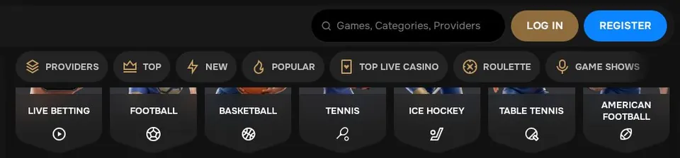 Mrpunter: Spielelobby (Screenshot von mrpunter.com)