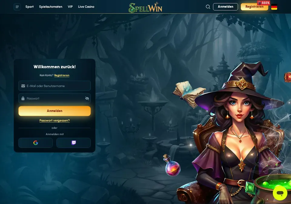 Spellwin: Bonusseite (Screenshot von spellwin.net)