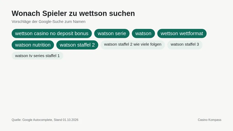 Google-Suchvorschläge zu wettson