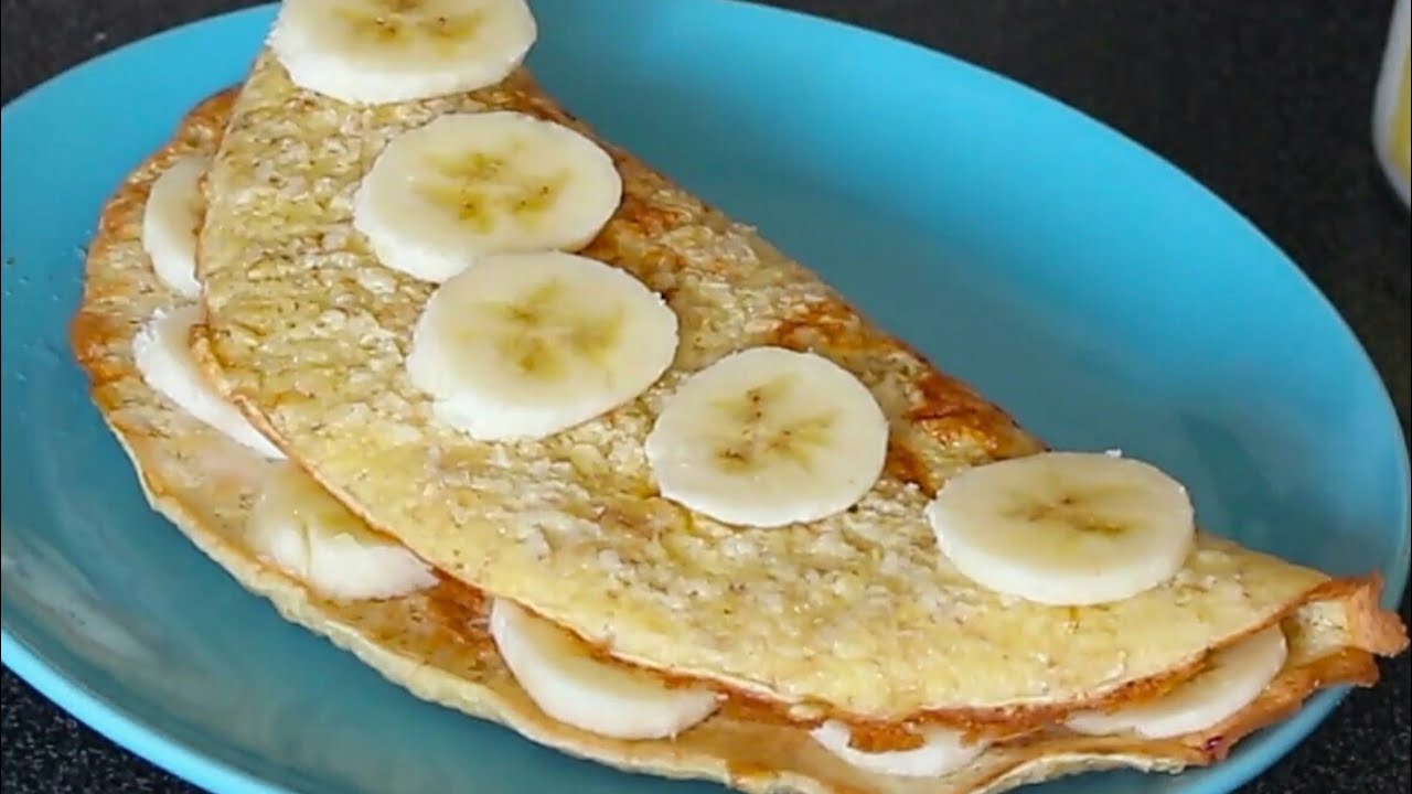 Rezept für fluffige Pfannkuchen zum Schuljahresbeginn mit Banane und ohne Milch!