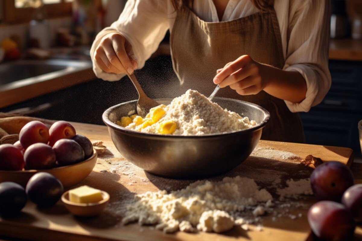 Pflaumen und Zimt – eine perfekte Kombination. Der Käsekuchen verführt vom ersten Bissen an